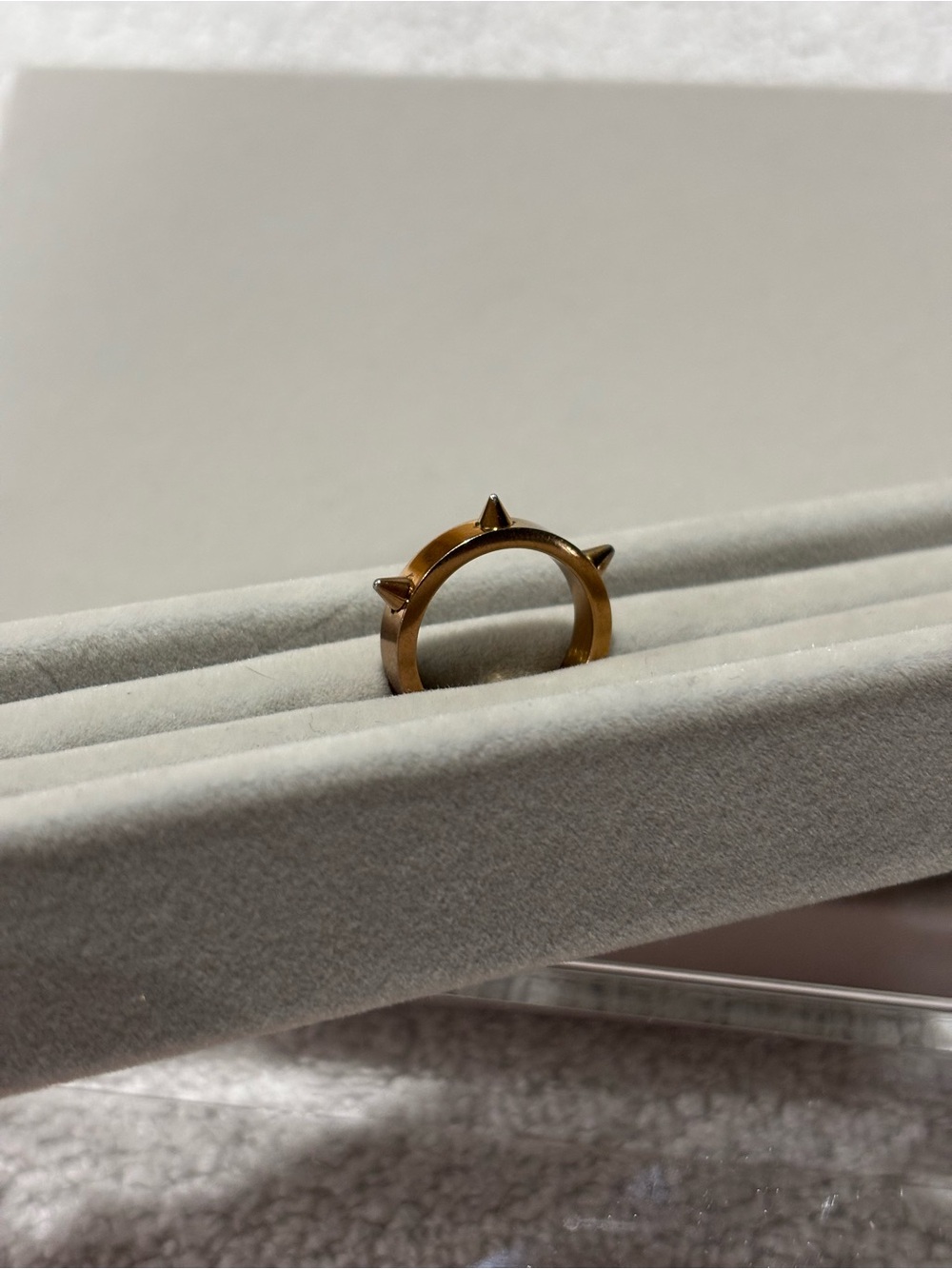 Rose Gold Spike Accent Ring